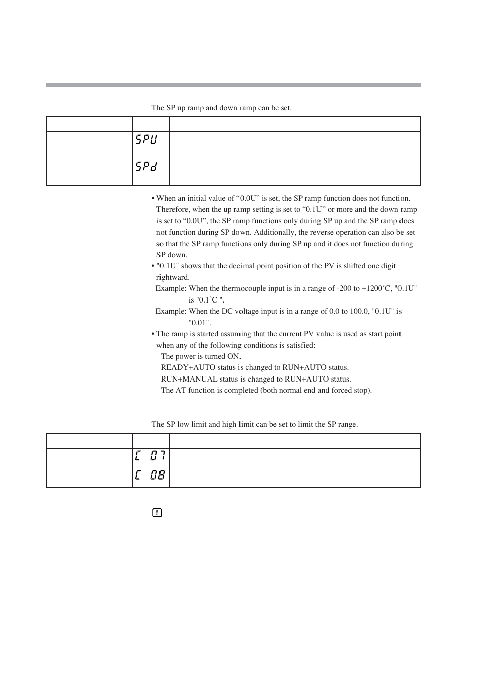 Sp up ramp/down ramp, Sp low limit/high limit | Nor-Cal SDC15 Controller User Manual | Page 80 / 224