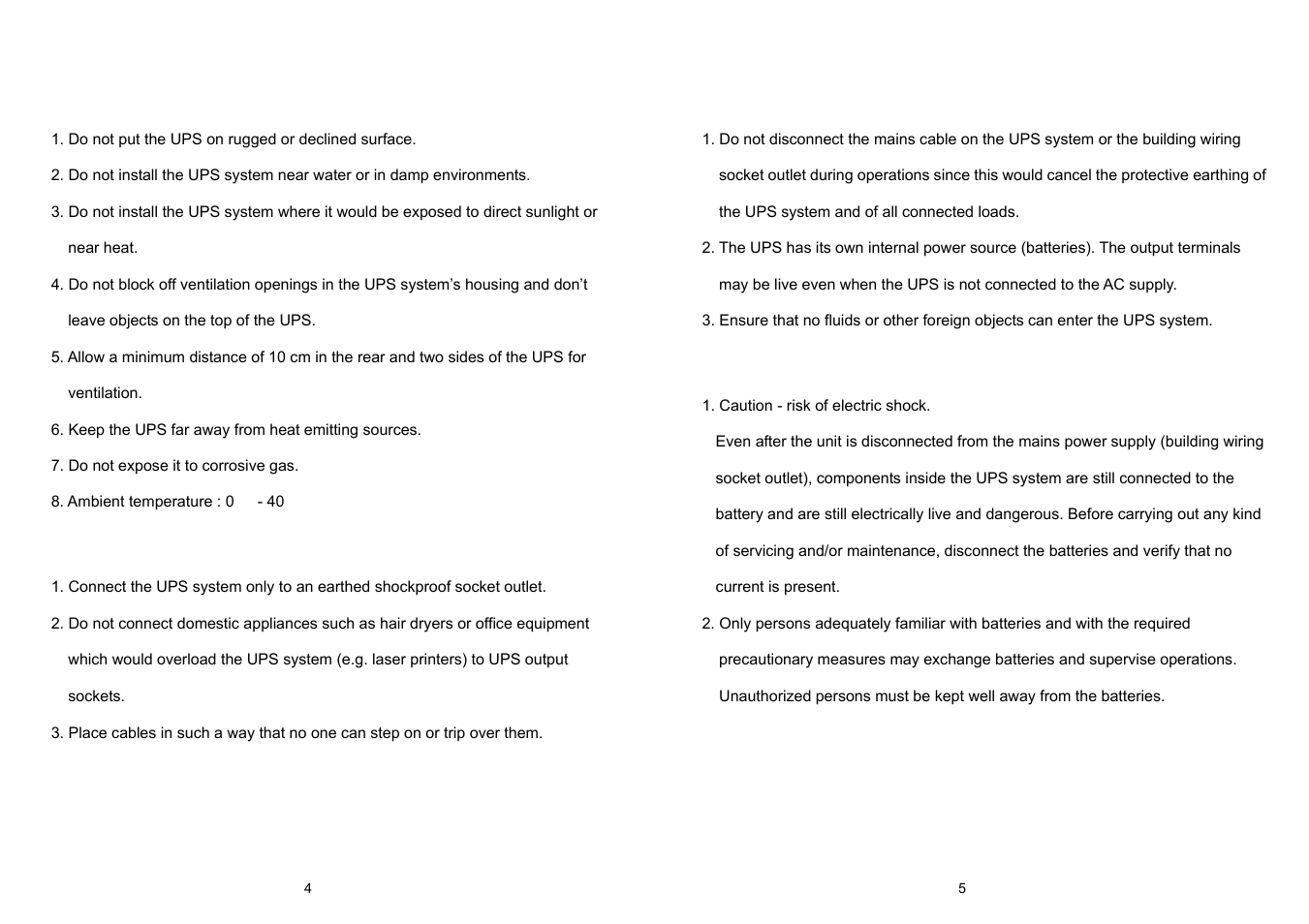 OPTI-UPS PS7500DL User Manual | Page 3 / 19