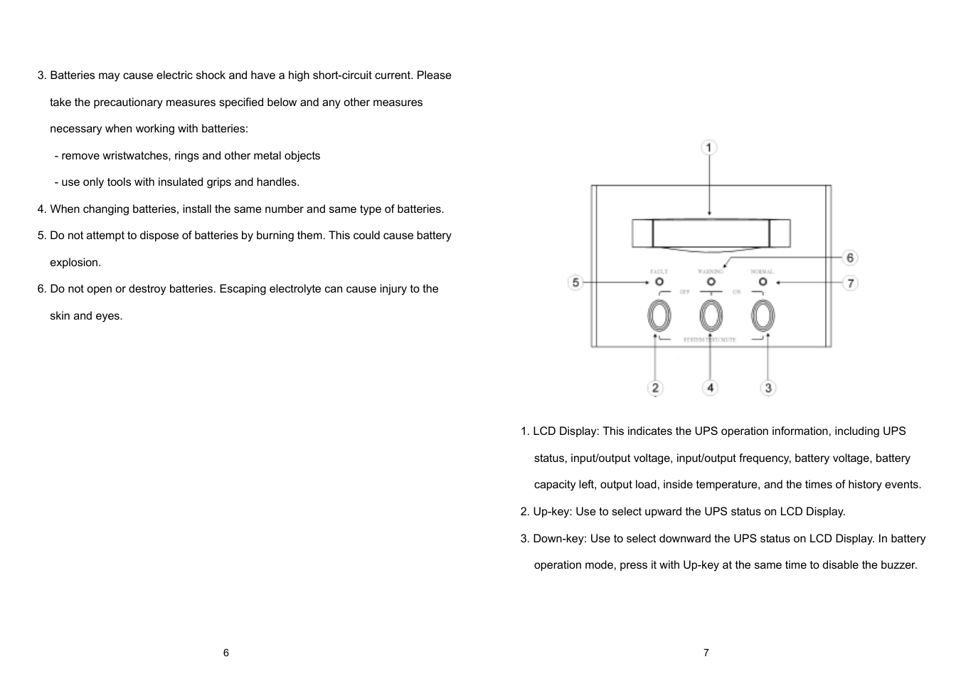 OPTI-UPS PS7500DL User Manual | Page 4 / 19