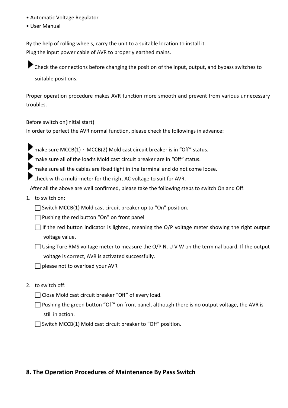 OPTI-UPS SS20K33 User Manual | Page 9 / 21