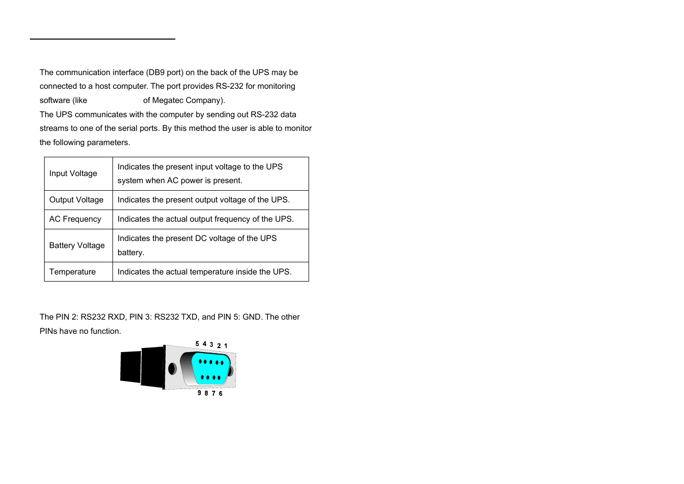 Computer interface | OPTI-UPS DS3000D(L) User Manual | Page 11 / 11