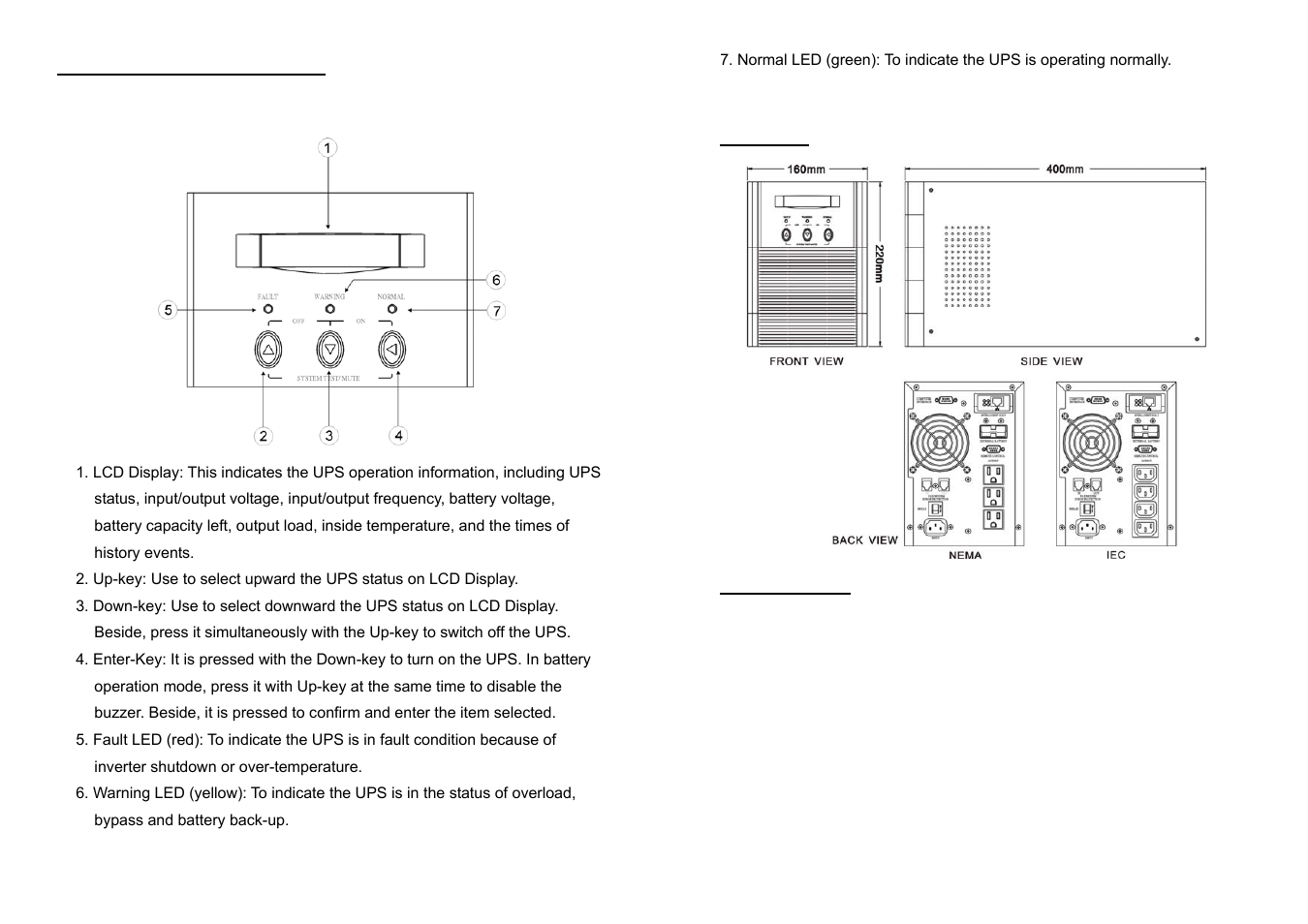 System description | OPTI-UPS DS3000D(L) User Manual | Page 4 / 11