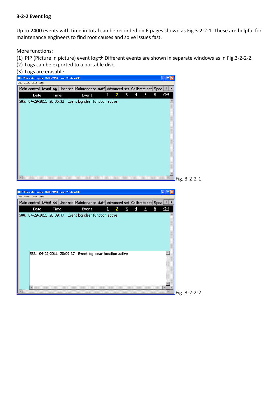 2-2 event log | OPTI-UPS DS200KC33II User Manual | Page 9 / 34
