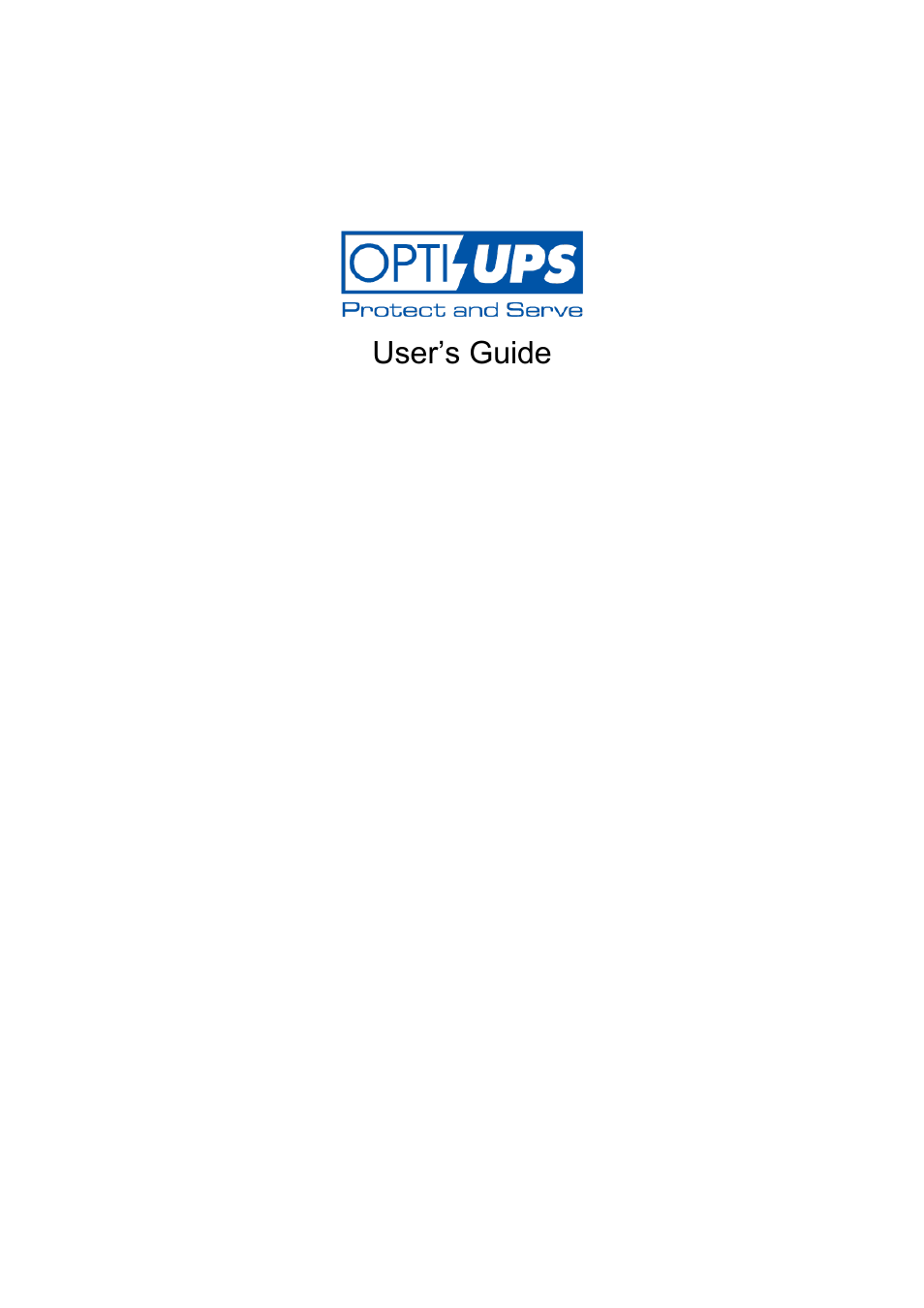 OPTI-UPS MD120L User Manual | 109 pages