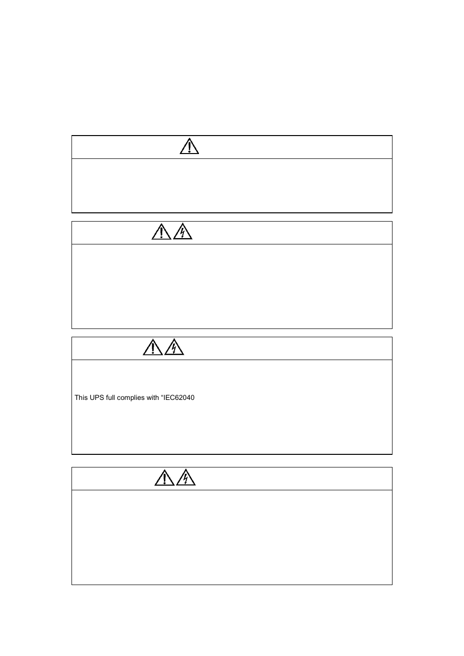 Safety precautions | OPTI-UPS MD120L User Manual | Page 2 / 109