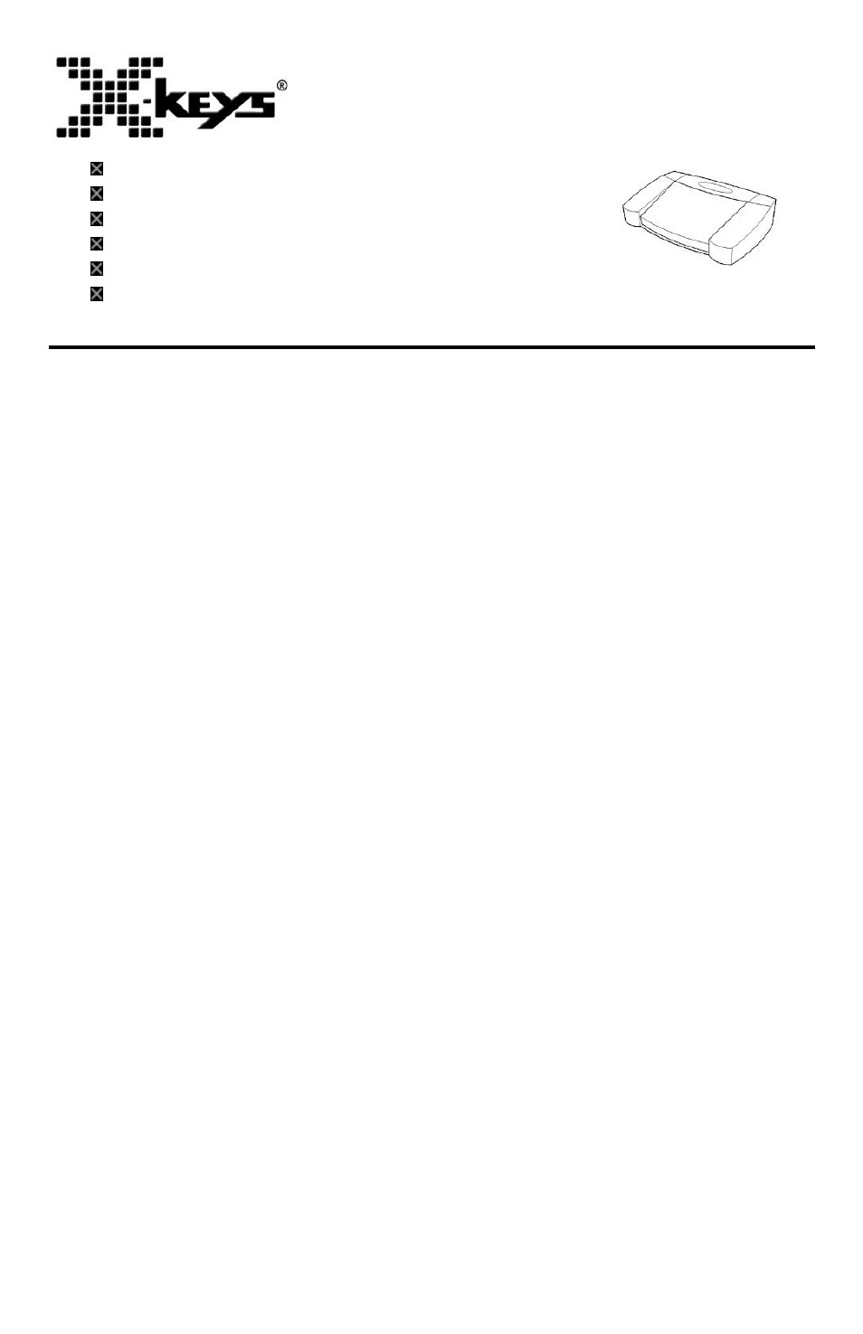 P.I. Engineering XK-3 Front Hinged Foot Pedal User Manual | 4 pages