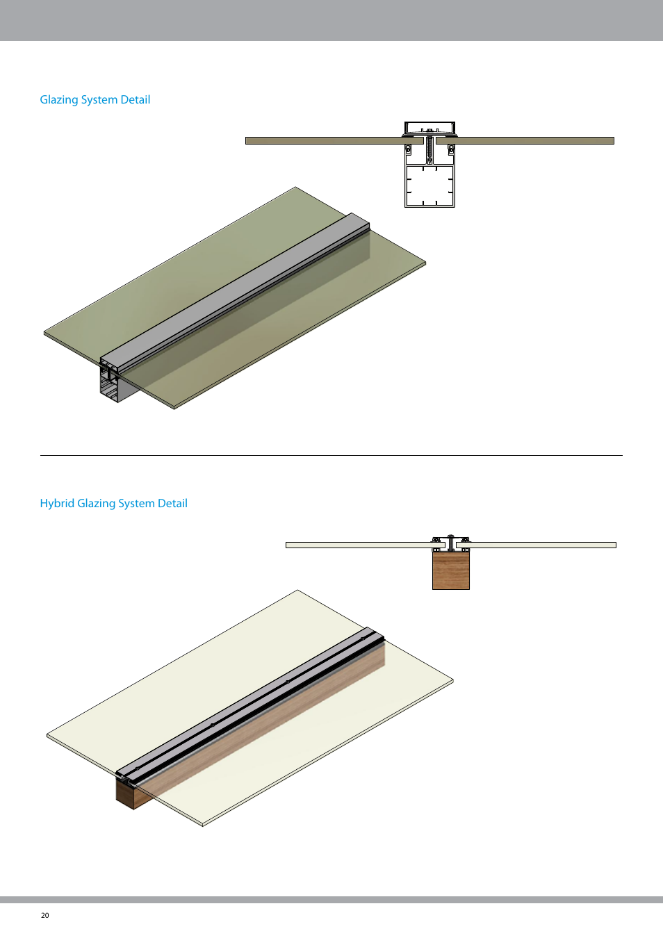 Glazing system detail hybrid glazing system detail | Palram PALSU User Manual | Page 20 / 42