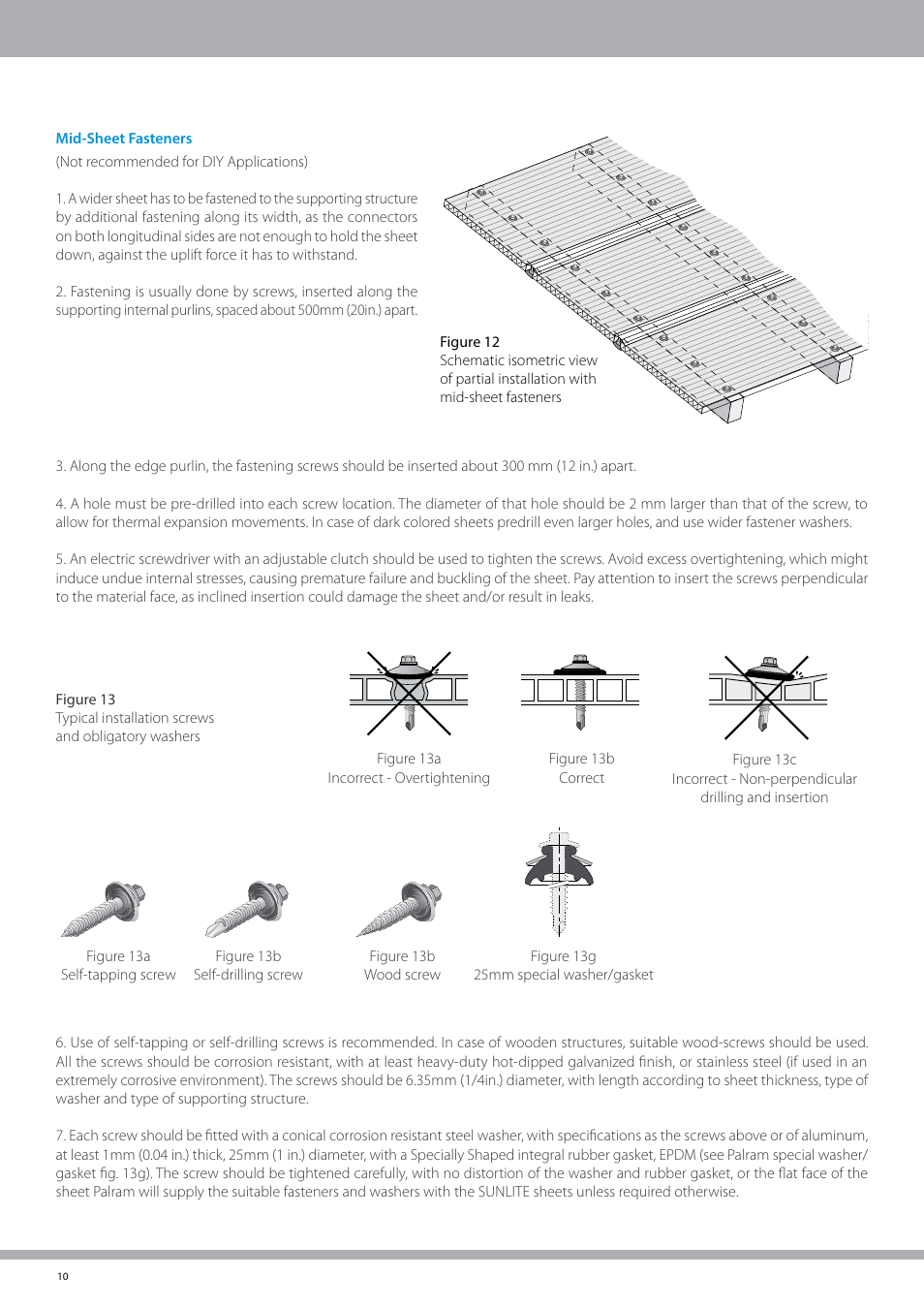 Palram SUNLIT User Manual | Page 12 / 22