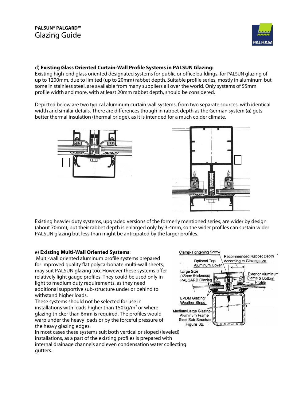 Glazing guide | Palram PALGAR User Manual | Page 29 / 37