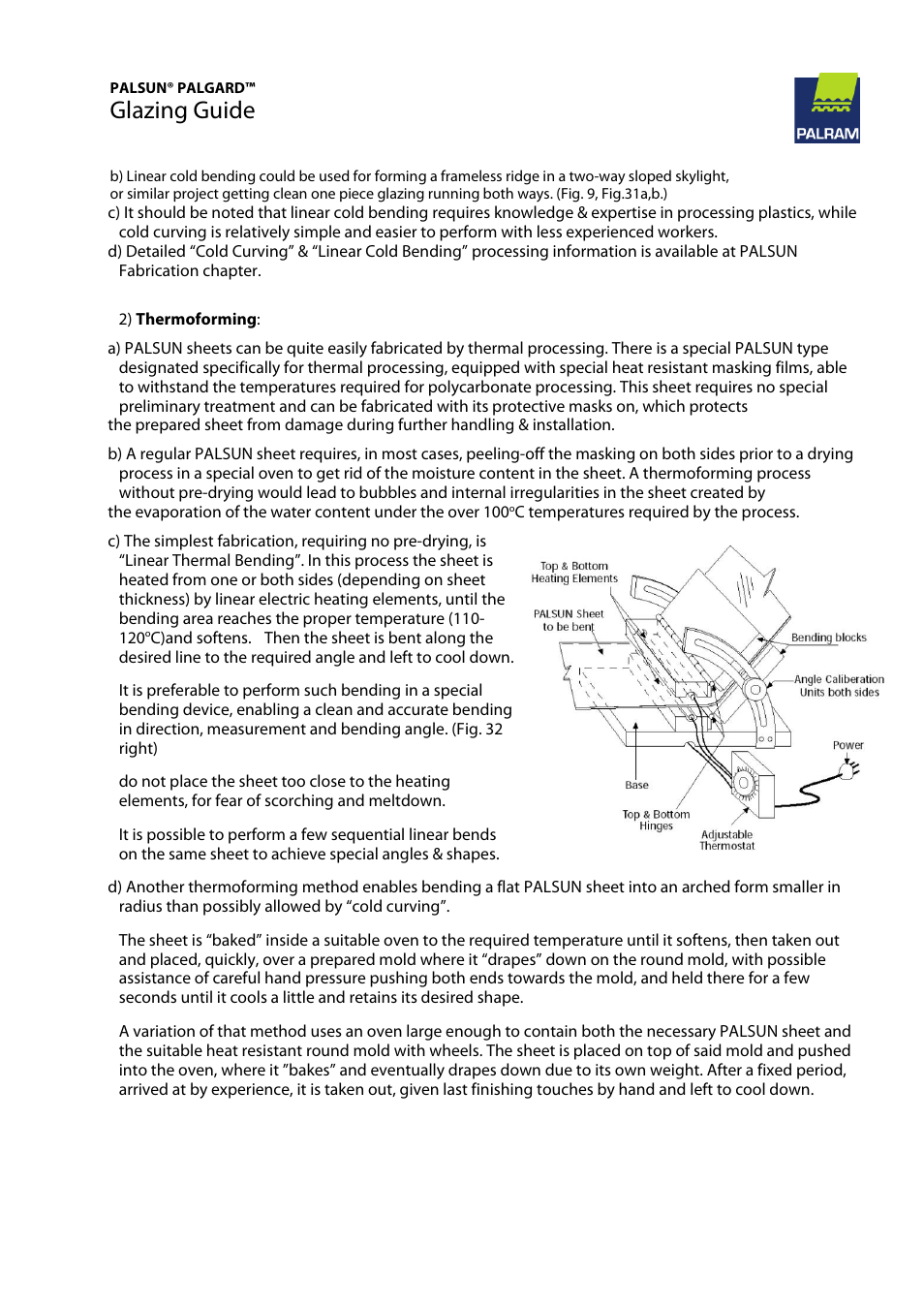 Glazing guide | Palram PALGAR User Manual | Page 32 / 37