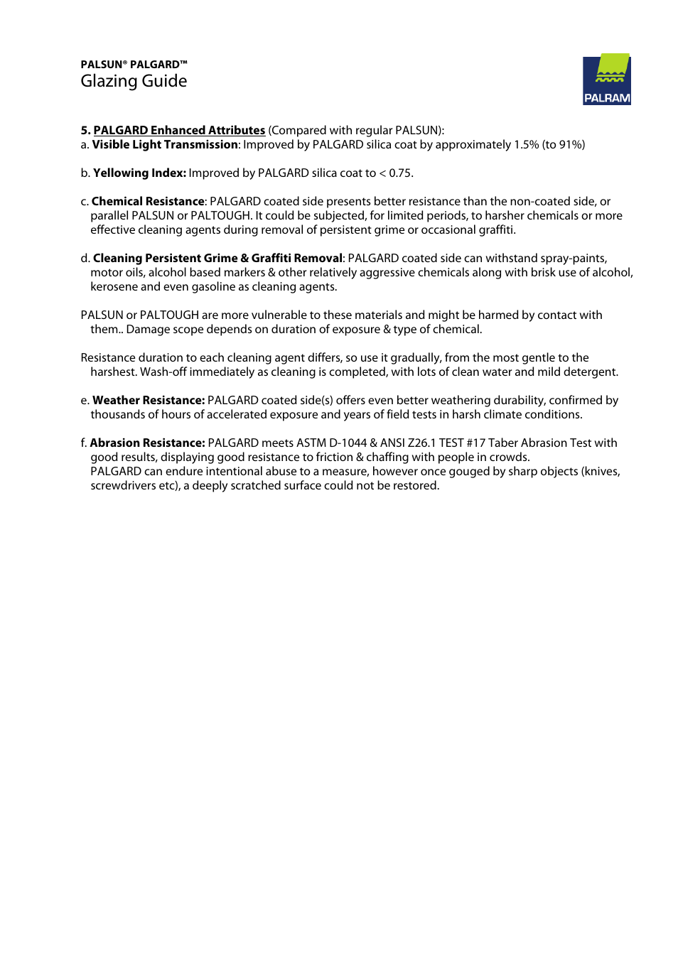 Glazing guide | Palram PALGAR User Manual | Page 7 / 37