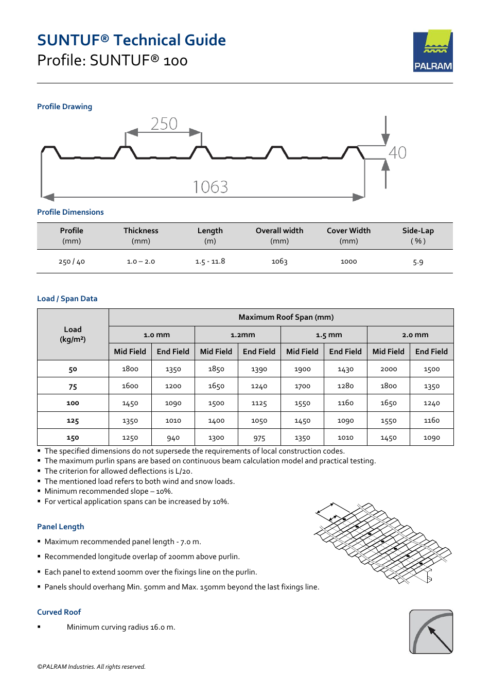 Palram SUNTU Rooflights User Manual | 3 pages