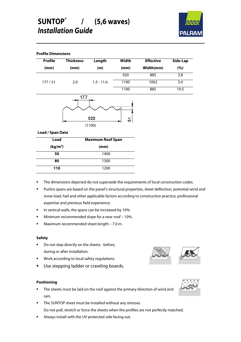 Palram SUNTO User Manual | 4 pages