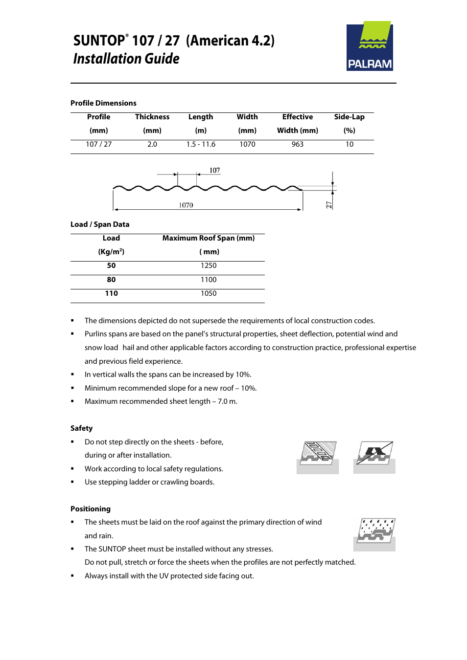 Palram SUNTO User Manual | 4 pages