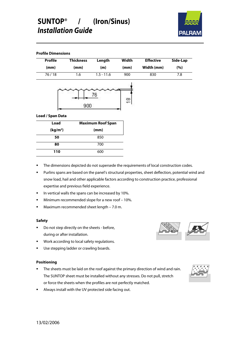 Palram SUNTO User Manual | 4 pages