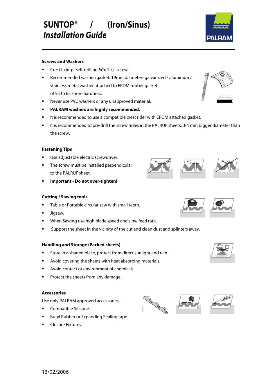 Suntop ® 76 / 18 (iron/sinus) installation guide | Palram SUNTO User Manual | Page 3 / 4