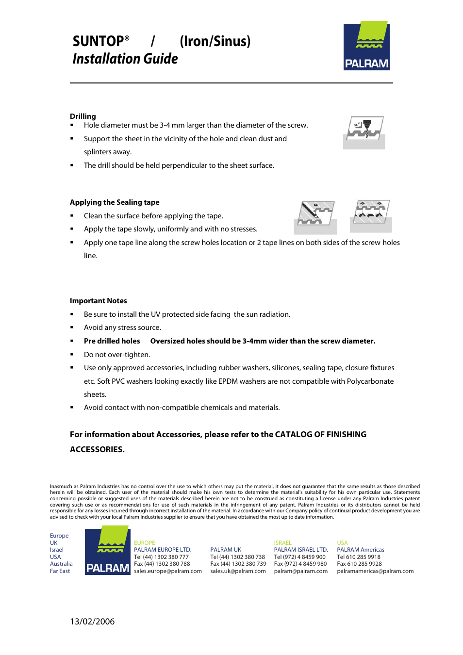Suntop ® 76 / 18 (iron/sinus) installation guide | Palram SUNTO User Manual | Page 4 / 4