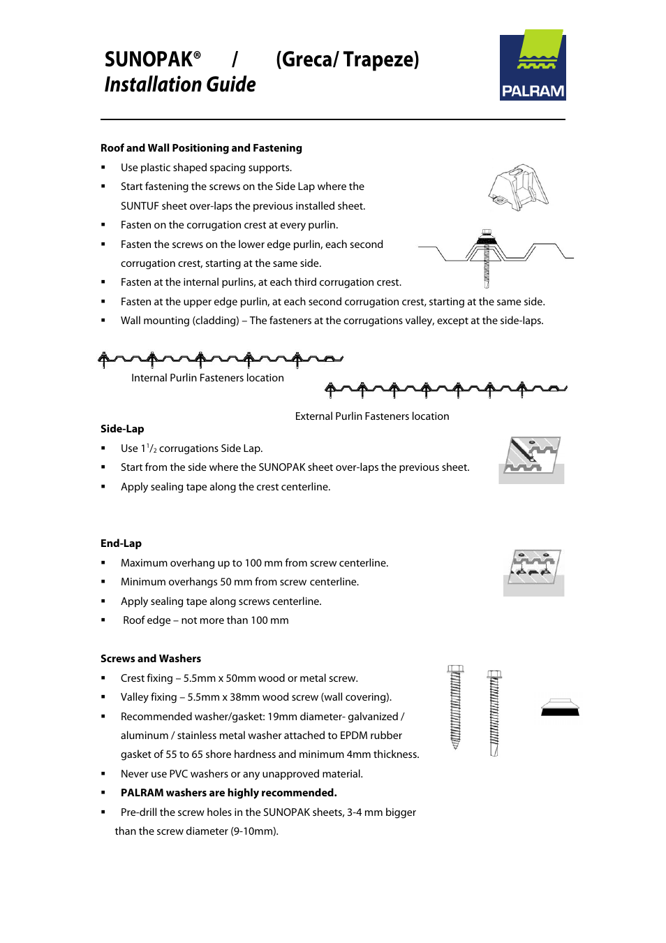 Palram SUNOPA User Manual | Page 2 / 4