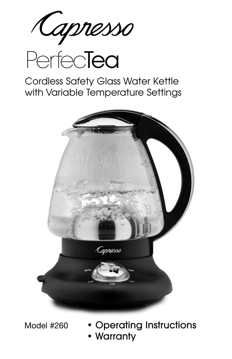 Capresso PerfecTea 260 User Manual | 6 pages