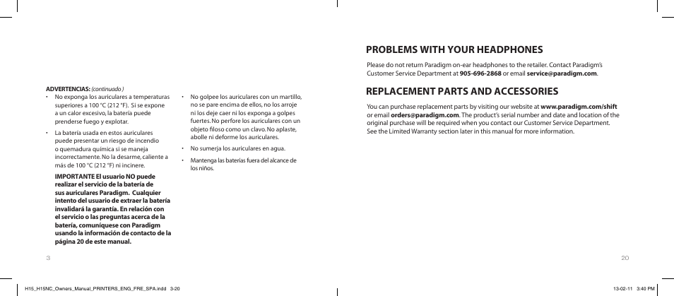 Paradigm H15NC User Manual | Page 23 / 40