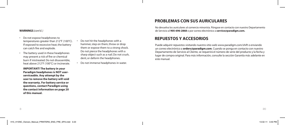 Paradigm H15NC User Manual | Page 6 / 40
