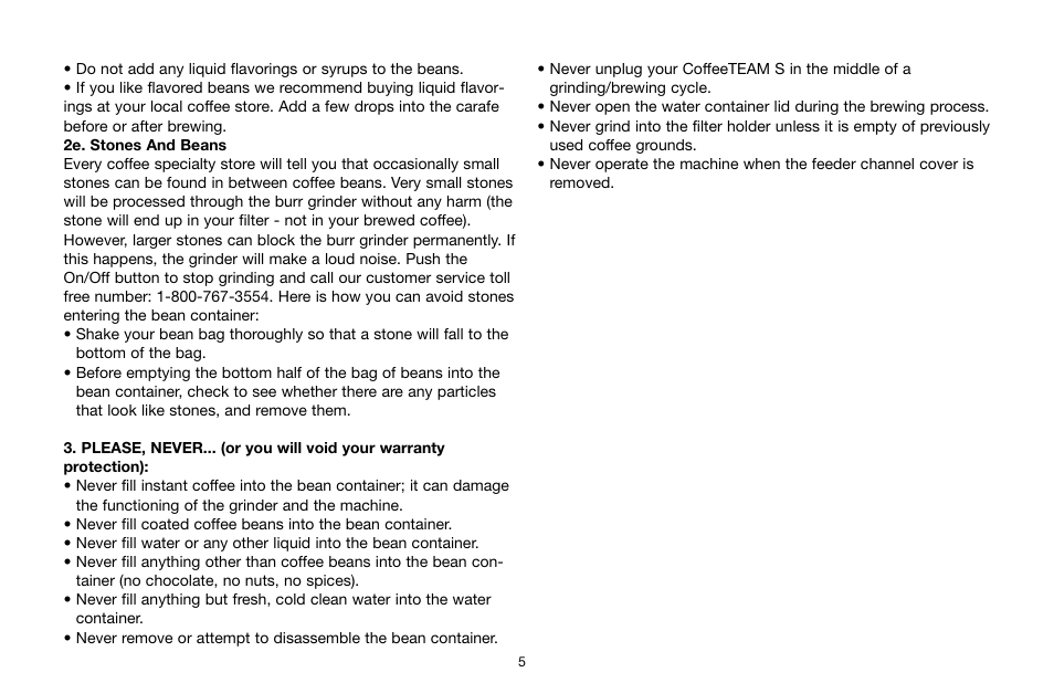 Capresso 454 User Manual | Page 5 / 23