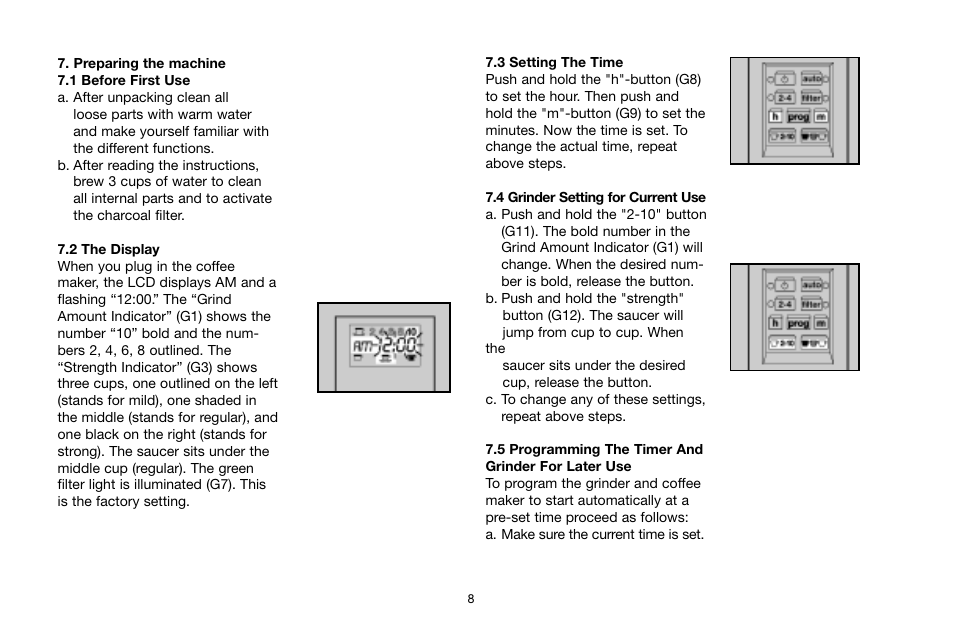 Capresso 454 User Manual | Page 8 / 23