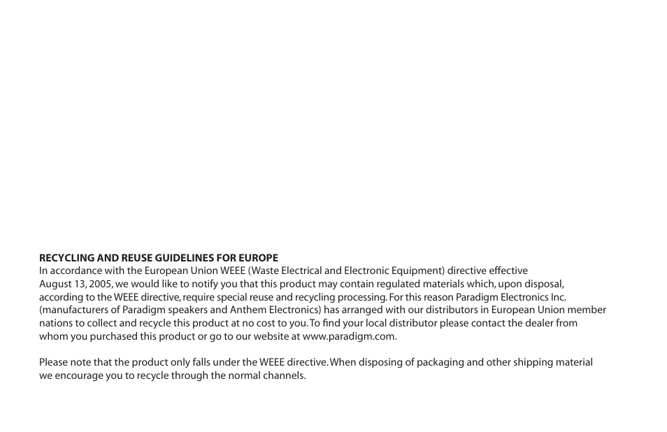 Paradigm Millenia CT 2 User Manual | Page 2 / 44