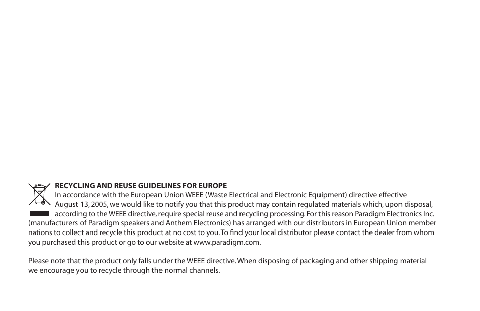 Paradigm MilleniaOne CT User Manual | Page 2 / 44
