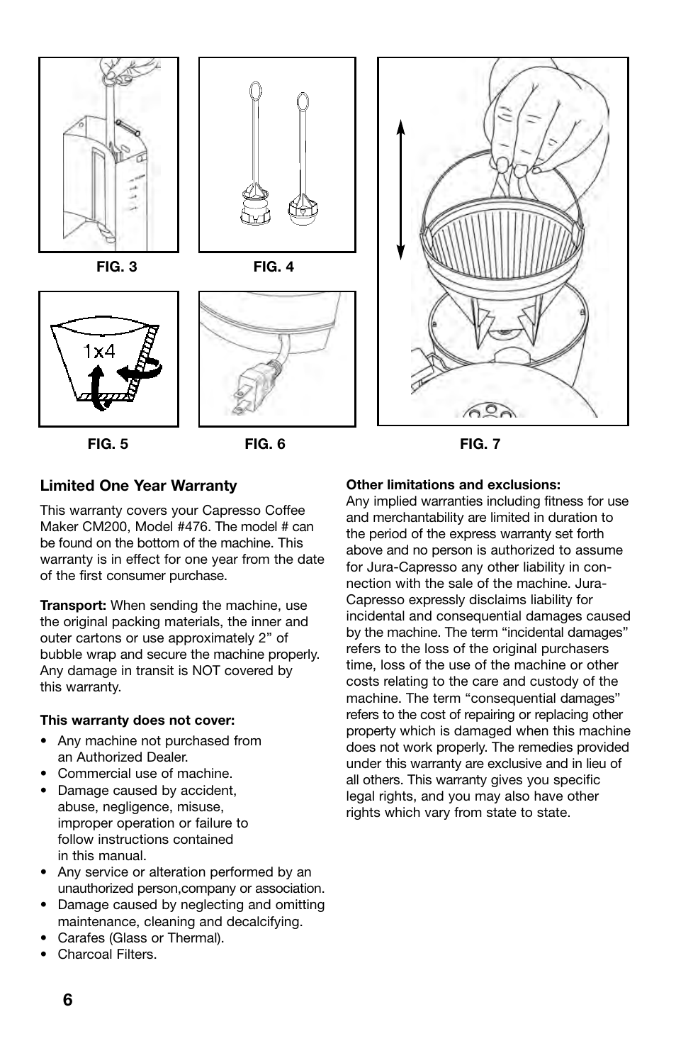 Capresso CM200 User Manual | Page 6 / 11