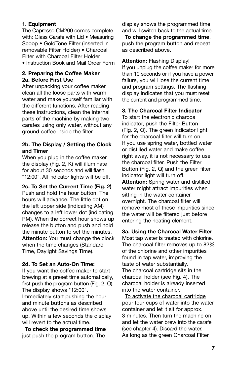 Capresso CM200 User Manual | Page 7 / 11