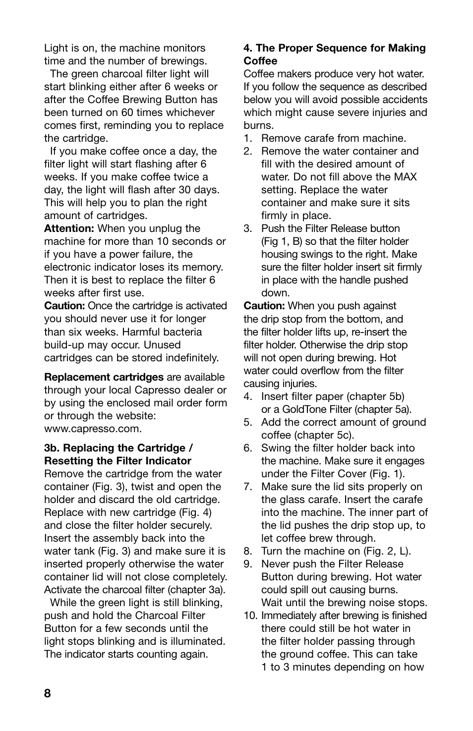 Capresso CM200 User Manual | Page 8 / 11