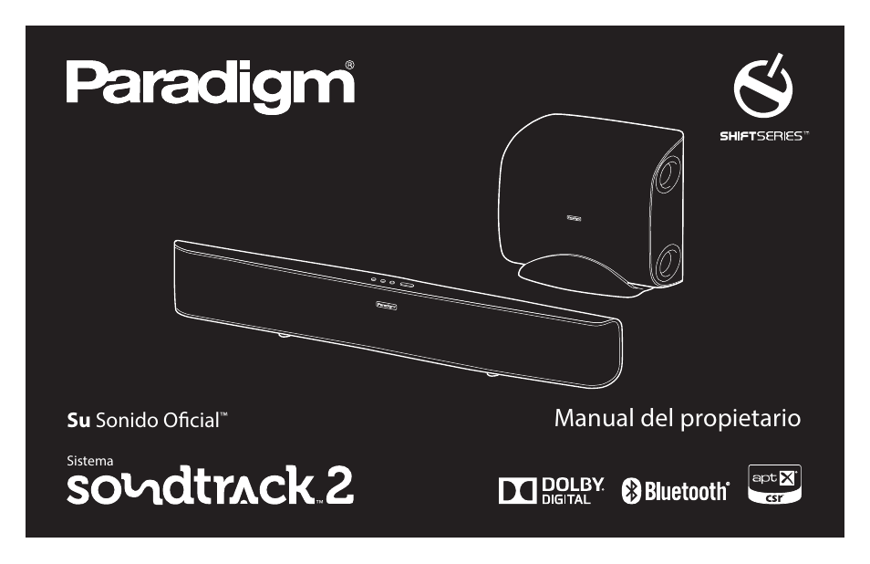 Manual del propietario, Su sonido oficial | Paradigm Soundtrack 2 System User Manual | Page 29 / 44