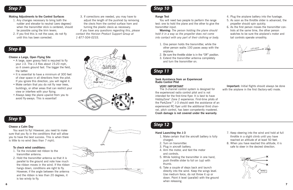 Step 7, Step 10, Step 11 | Step 12, Step 8, Step 9 | ParkZone PKZ1100 User Manual | Page 4 / 8