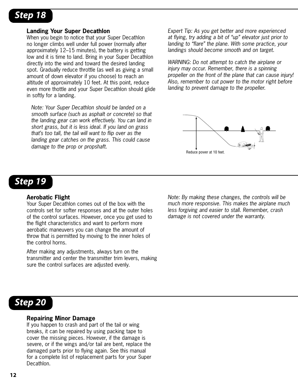 Step 20 step 18, Step 19 | ParkZone PKZ1400 User Manual | Page 13 / 16