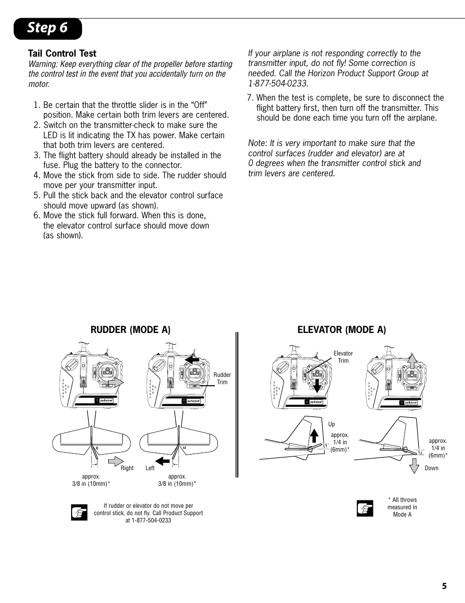 Step 6 | ParkZone PKZ1400 User Manual | Page 6 / 16