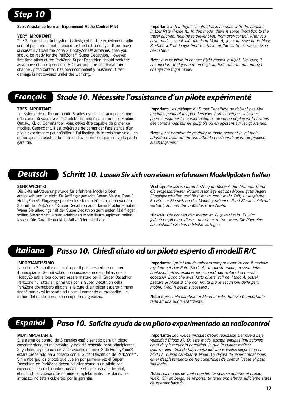 Step 10 | ParkZone PKZ1400 User Manual | Page 18 / 44