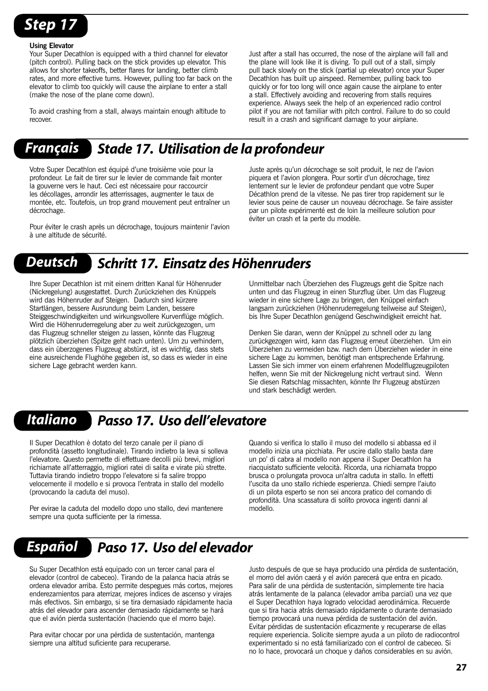 Step 17 | ParkZone PKZ1400 User Manual | Page 28 / 44