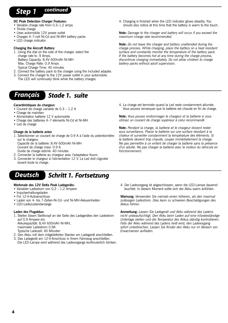 Step 1, Continued | ParkZone PKZ1400 User Manual | Page 5 / 44