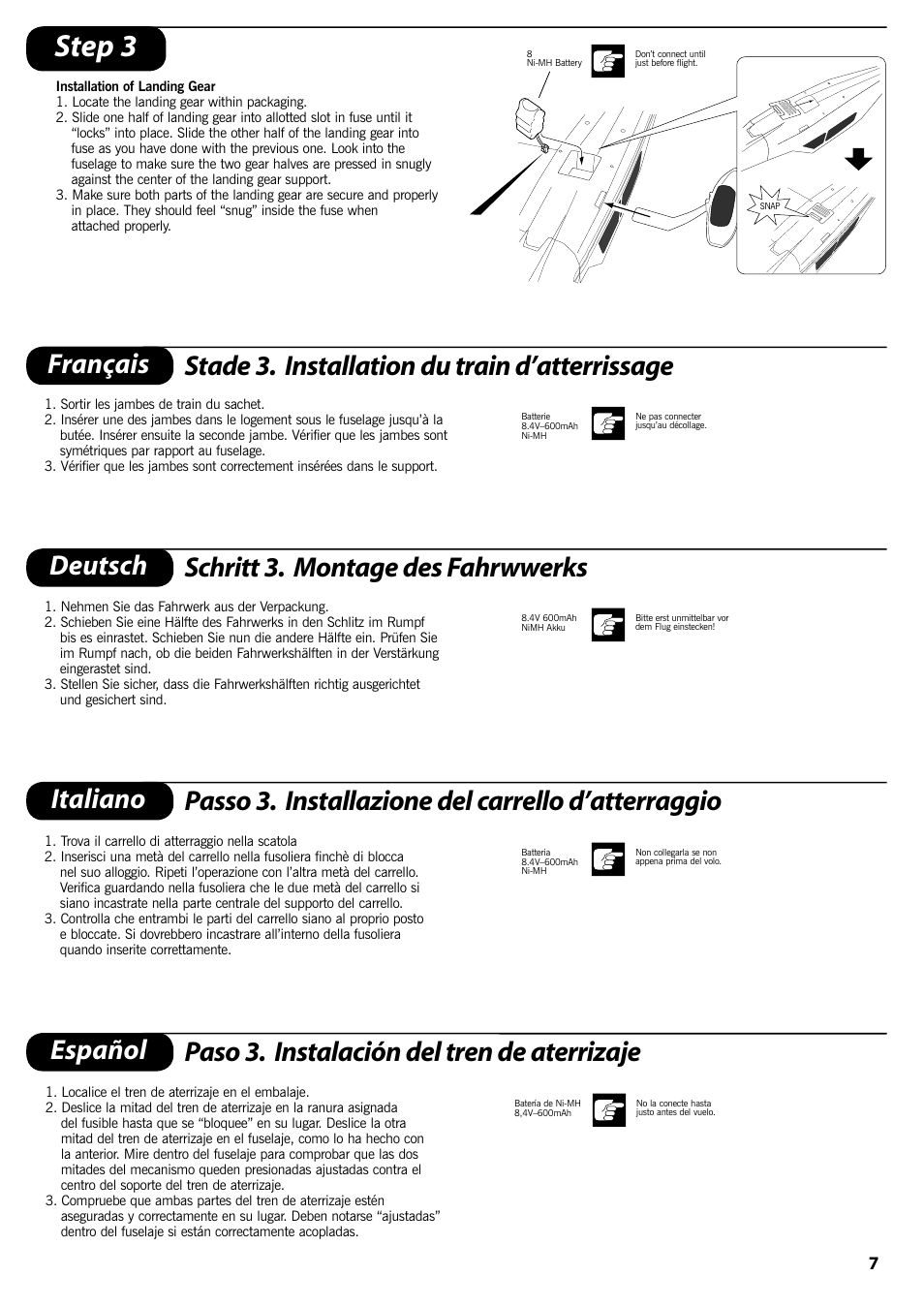 Step 3 | ParkZone PKZ1400 User Manual | Page 8 / 44