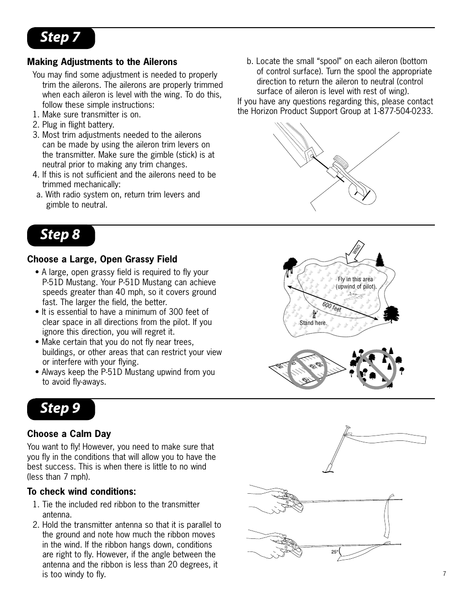 Step 7 step 8 step 9 | ParkZone PKZ1570 User Manual | Page 7 / 16