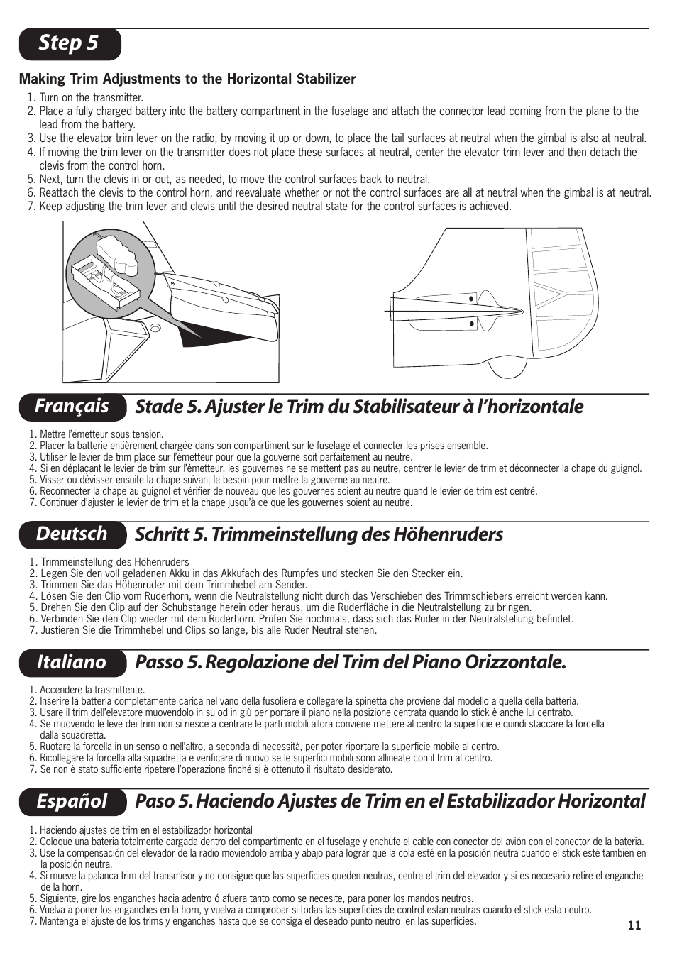 Step 5 | ParkZone PKZ1600 User Manual | Page 11 / 56