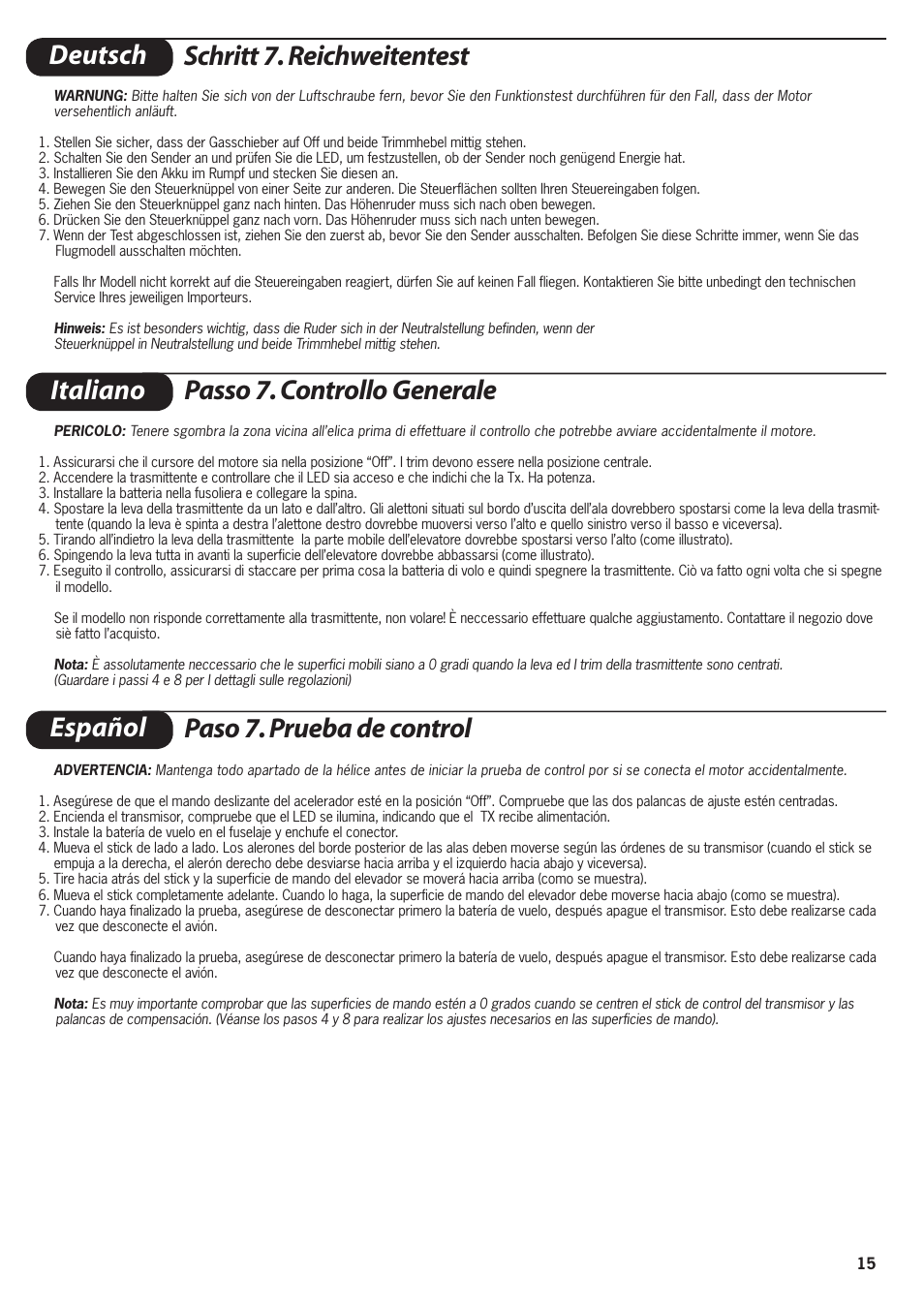 ParkZone PKZ1600 User Manual | Page 15 / 56