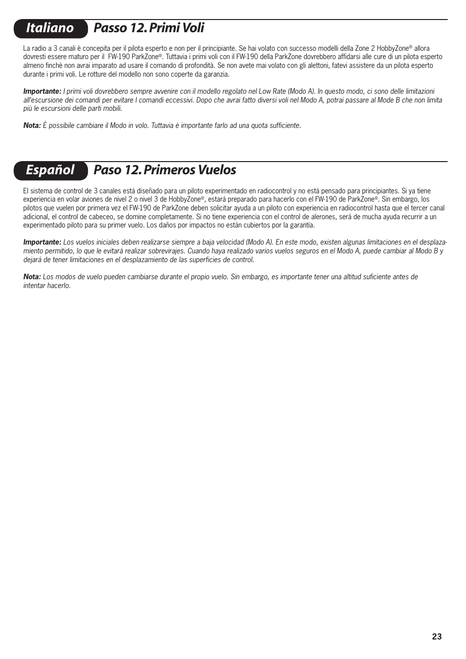 ParkZone PKZ1600 User Manual | Page 23 / 56