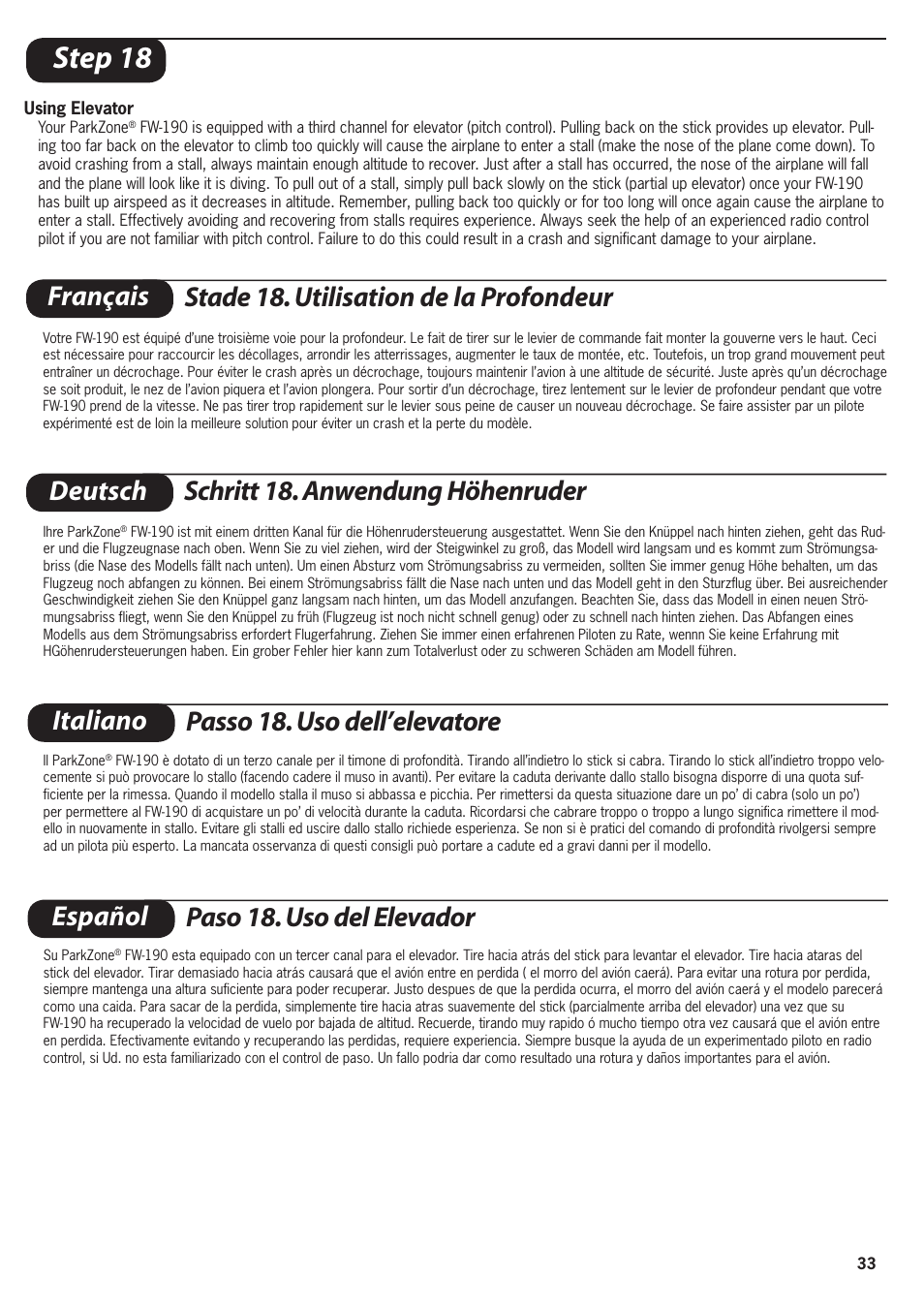 Step 18 | ParkZone PKZ1600 User Manual | Page 33 / 56