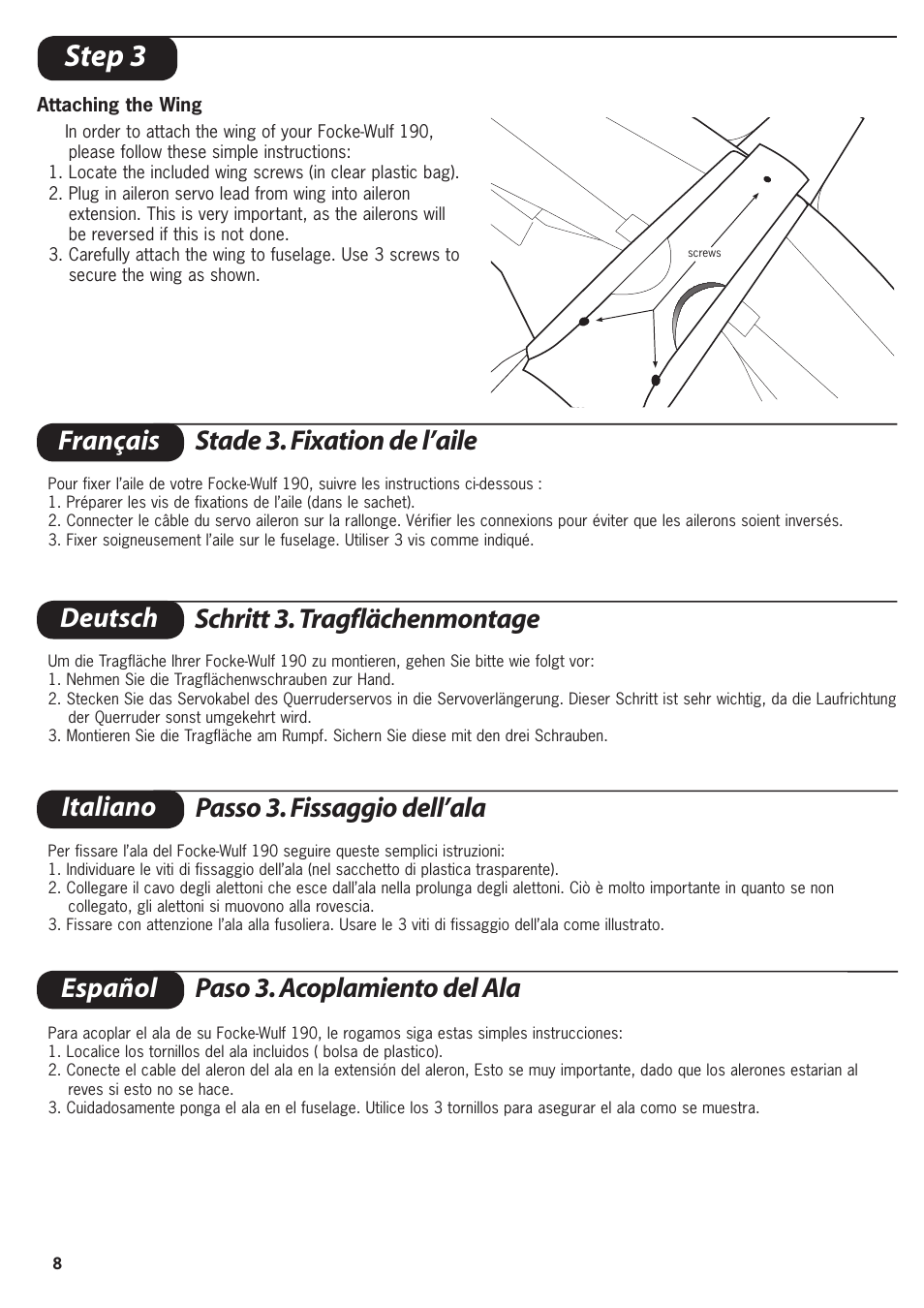 Step 3 | ParkZone PKZ1600 User Manual | Page 8 / 56