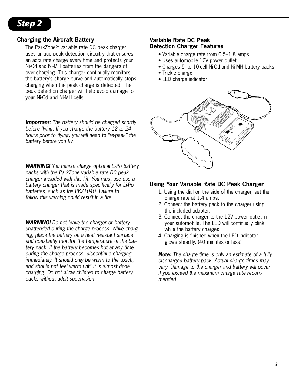 Step 2 | ParkZone PKZ1700 User Manual | Page 3 / 20