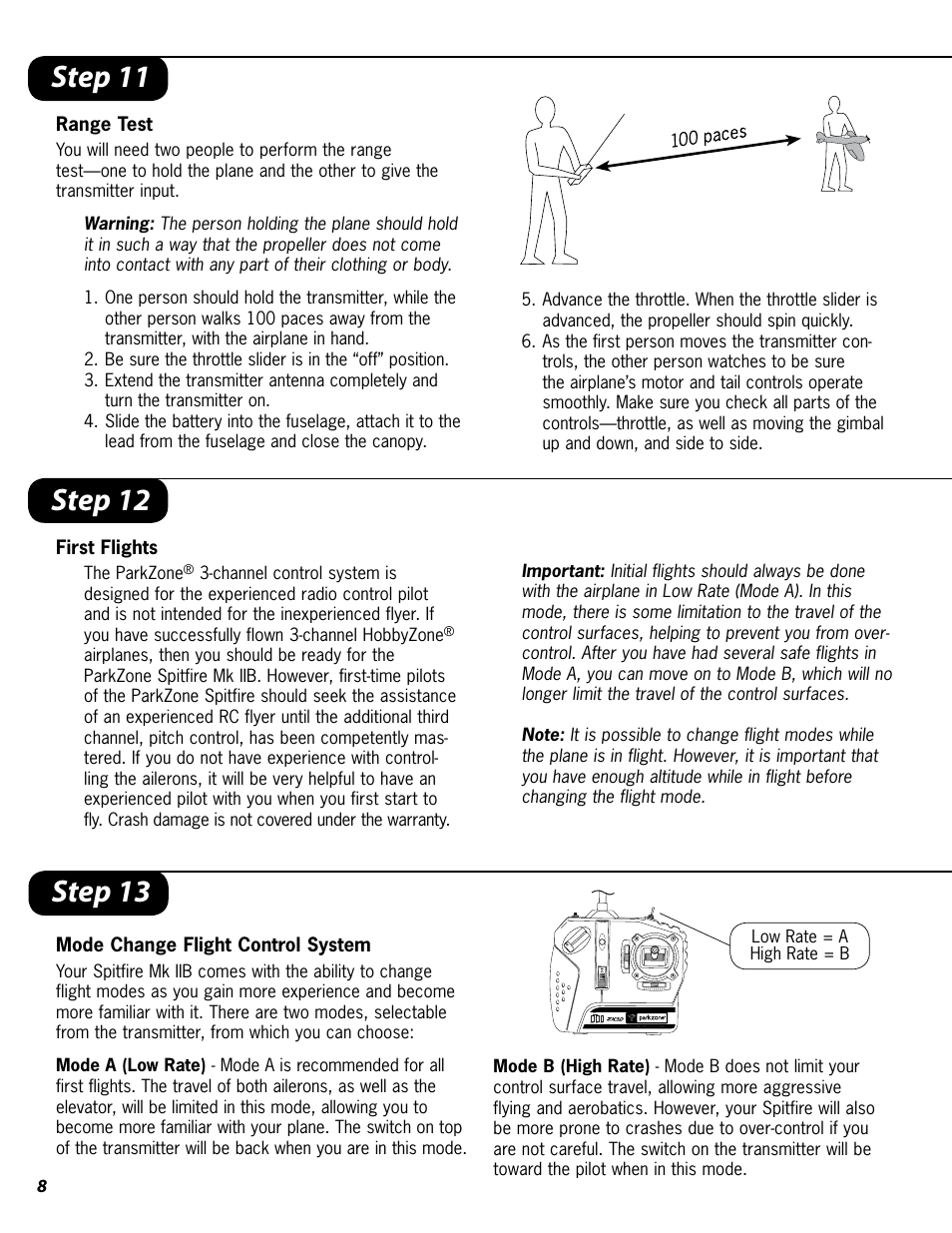 Step 11, Step 12 step 13 | ParkZone PKZ1700 User Manual | Page 8 / 20