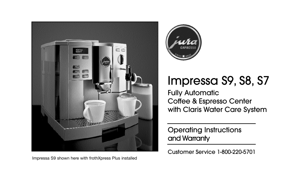 Capresso Impressa S7 User Manual | 29 pages