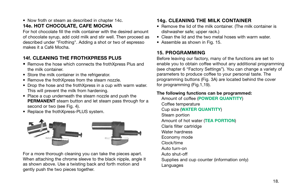 Capresso Impressa S7 User Manual | Page 18 / 29